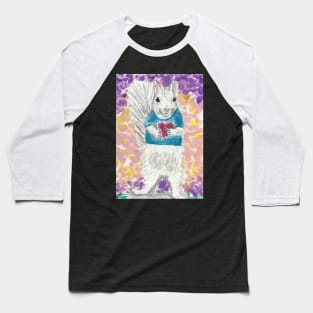 Cute white  squirrel painting Baseball T-Shirt